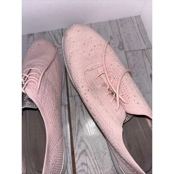 Cole Haan Women's 2 Zerogrand Knit Pink Wingtip Shoes, W10584 Sz 10B Stains - Picture 7 of 10